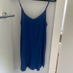 Wilfred Aritzia 100% Silk Blue Slip